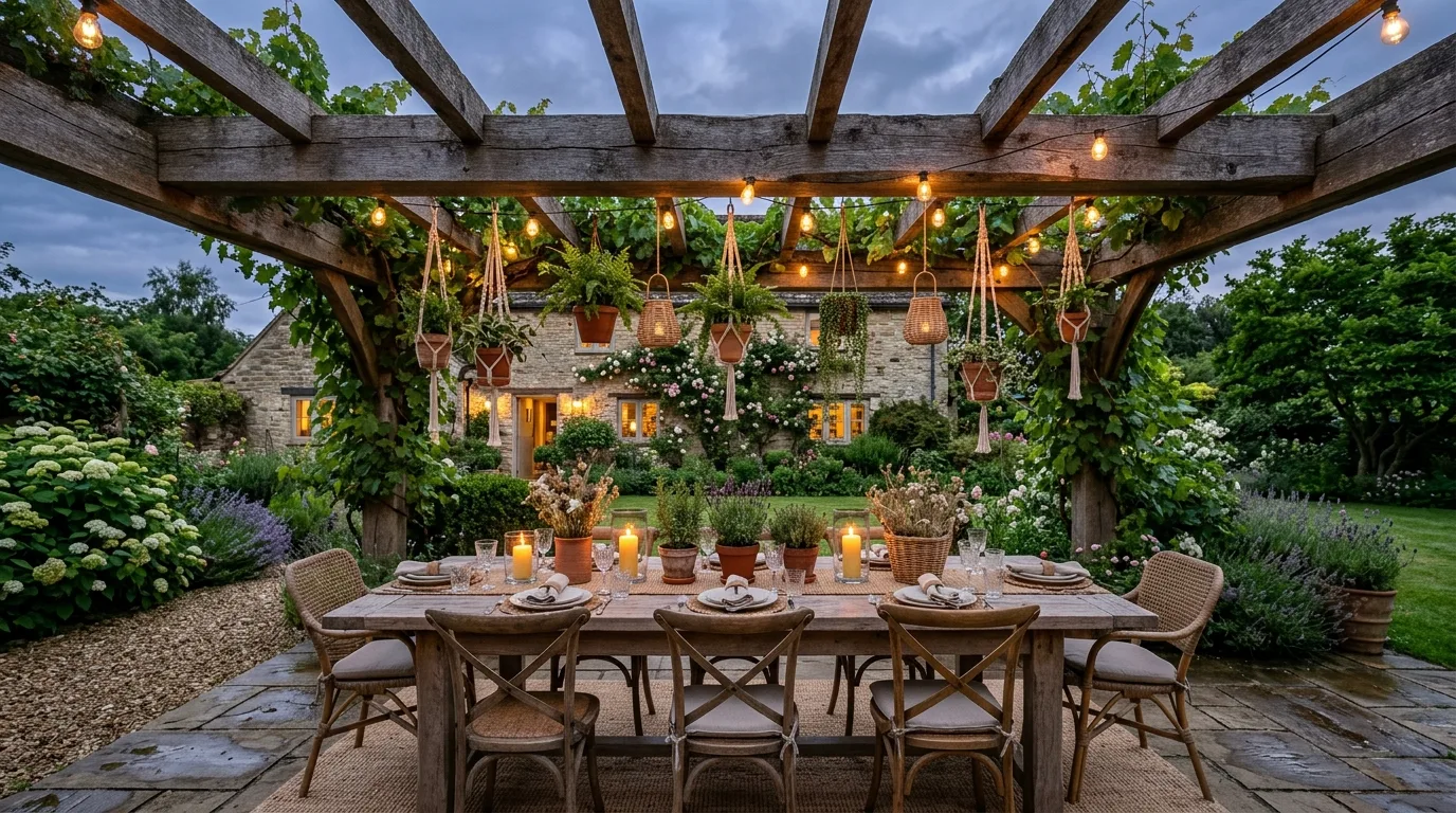 Let the pergola frame a view or focal point inspiration for a backyard pergola space.